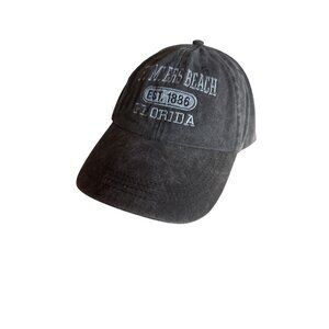 Fort Myers Beach Florida Est. 1886 Black DK Caps Adjustable Baseball Cap